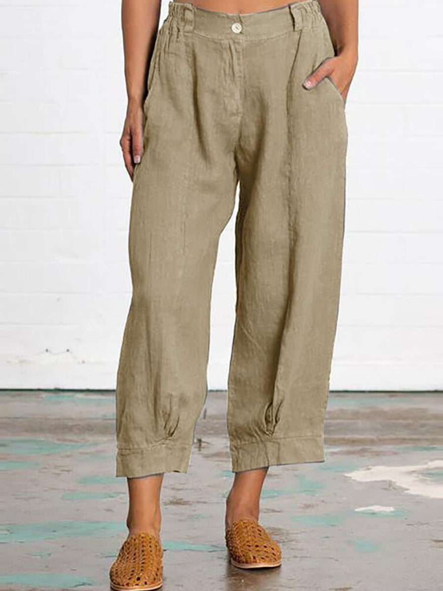 Hérmorcy Women Fashion Loose Solid Color Casual Pants